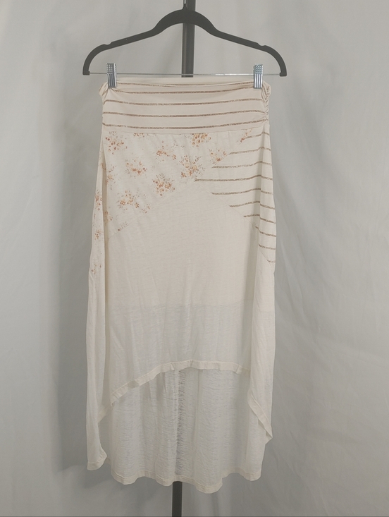 luv 4 aounka Dresses & Skirts - Luv 4 Anouka Skirt Womens Large Boho High Low Flowy Ivory Elastic Waist